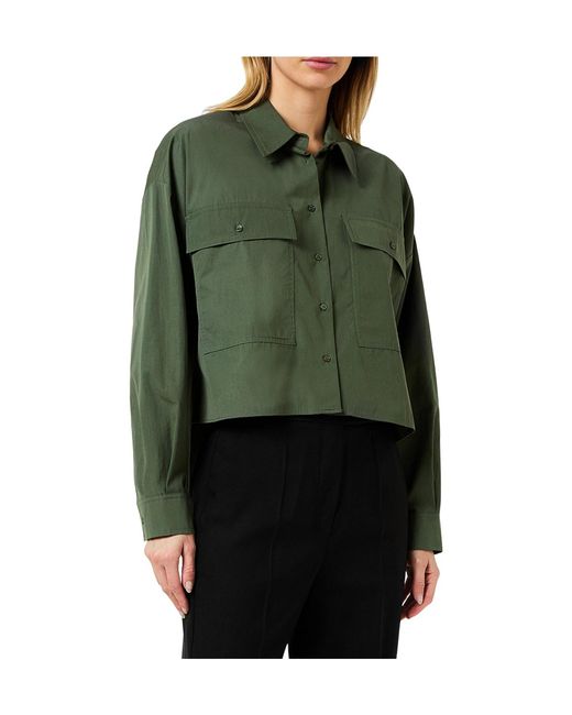 Weekend by Maxmara Green Carter Long-Sleeve Plain Shirt