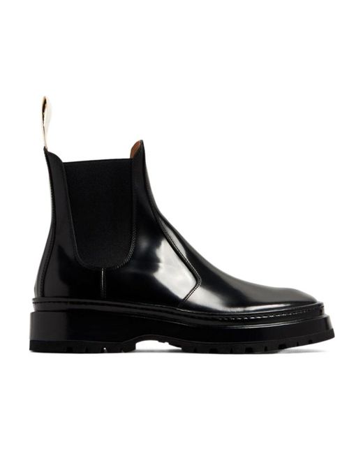 Jacquemus Black Les Chelsea Pavane Leather Boots for men
