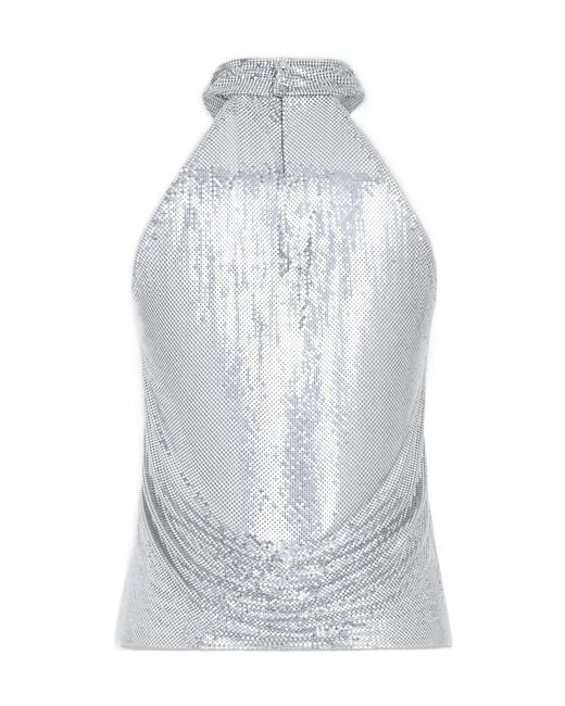 Rabanne Gray Rabanne Mesh Tank Top
