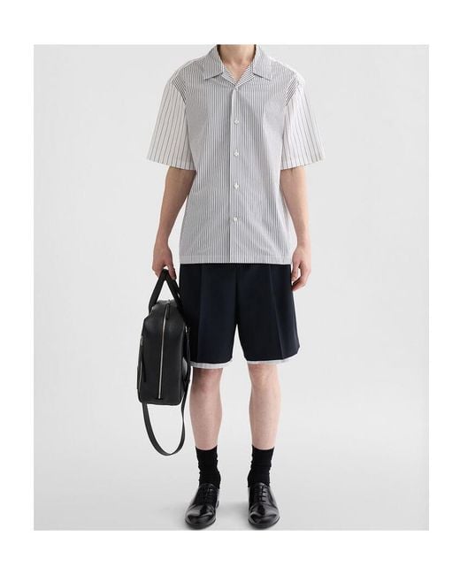 Jil Sander White Lightweight Striped Shirt for men