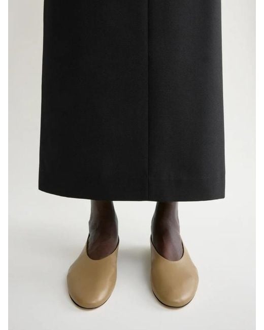 Totême  Natural Slip Nappa Ballerinas Desert