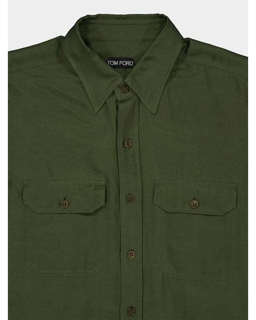Tom Ford Green Long-Sleeved Shirt for men