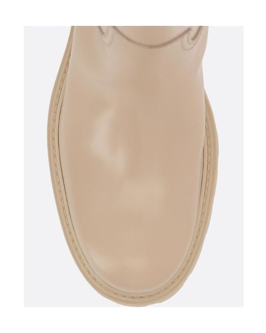 Tod's Natural Buckle-Detailed Round-Toe Boots