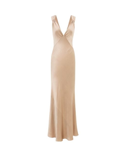 Saint Laurent White Cross-Back V-Neck Dress