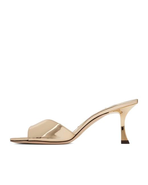 Jimmy Choo Natural Skye Heeled Mules
