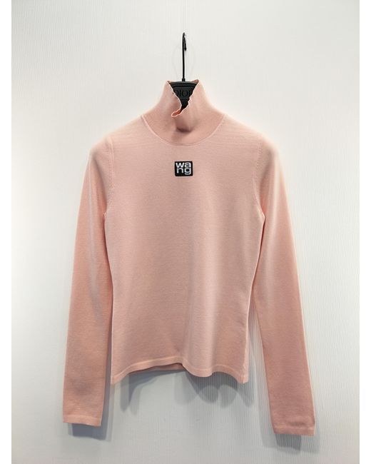 Alexander Wang Pink Turtleneck Fitted Jumper