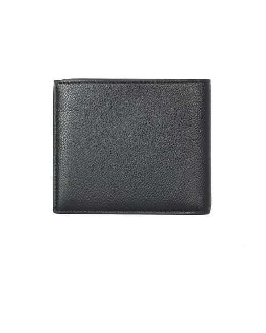 Balenciaga Black Logo Printed Bifold Wallet for men