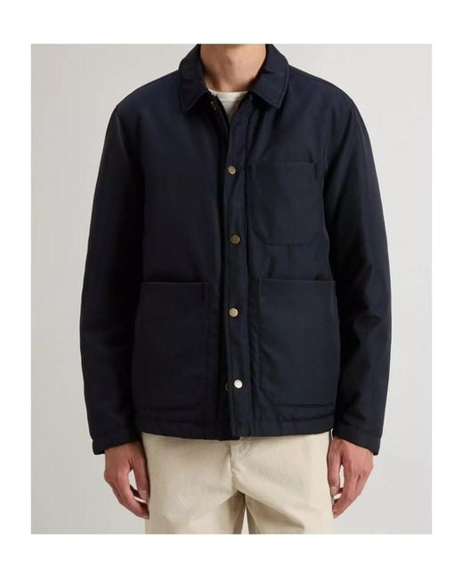 Woolrich Black Twill-Weave Patch-Pocket Bomber Jacket for men