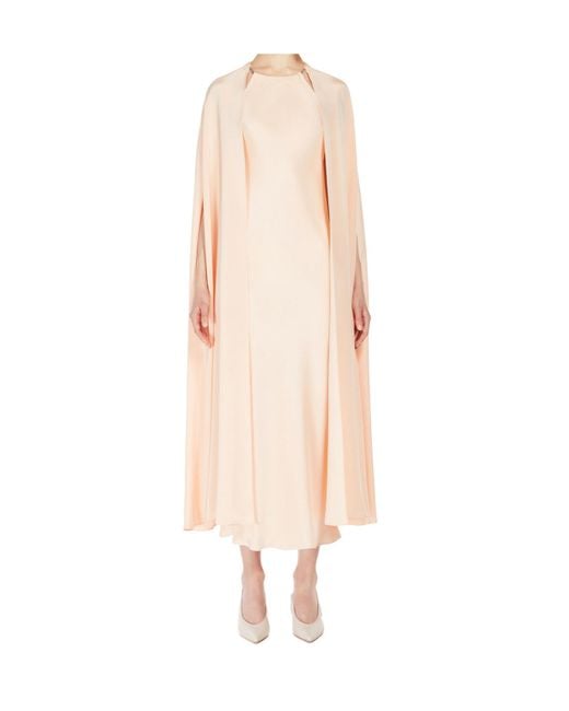 Max Mara Pink Managua Cape Detailed Dress