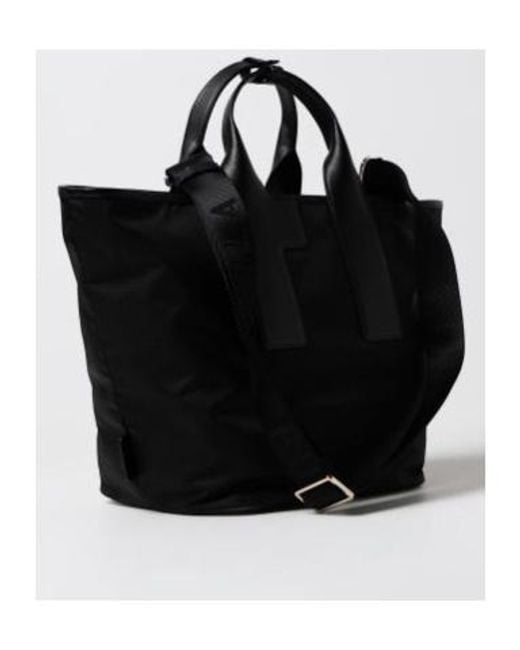 Furla Black Piuma Top Handle Tote Bag