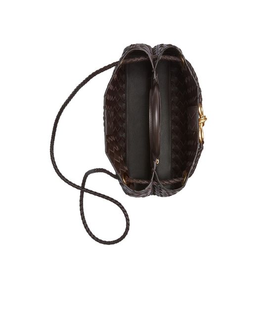 Bottega Veneta Black Small East-West Andiamo Top Handle Bag