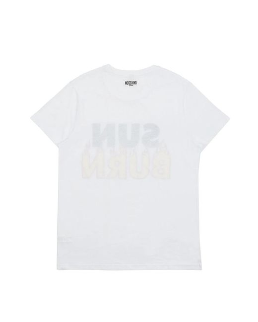 Moschino White Short-Sleeved T-Shirt for men