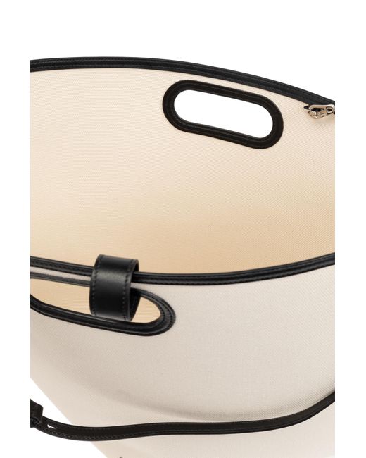 Alaïa White Large Folded Canvas Tote Bag
