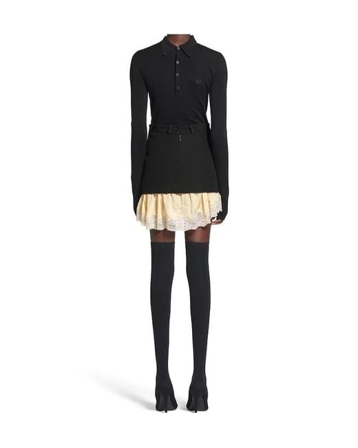 【BALENCIAGA】LINGERIE MINI TAILORED SKIRT ブラック Balenciaga Lingerie Mini Tailored Skirt in Black | Lyst