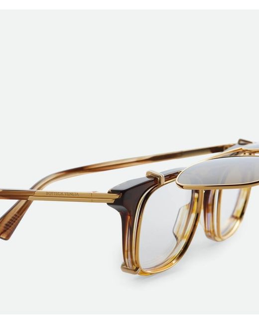 Bottega Veneta Multicolor Classic Square Clip On Sunglasses