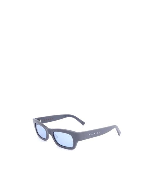 Marni Blue Geometric Frame Sunglasses for men