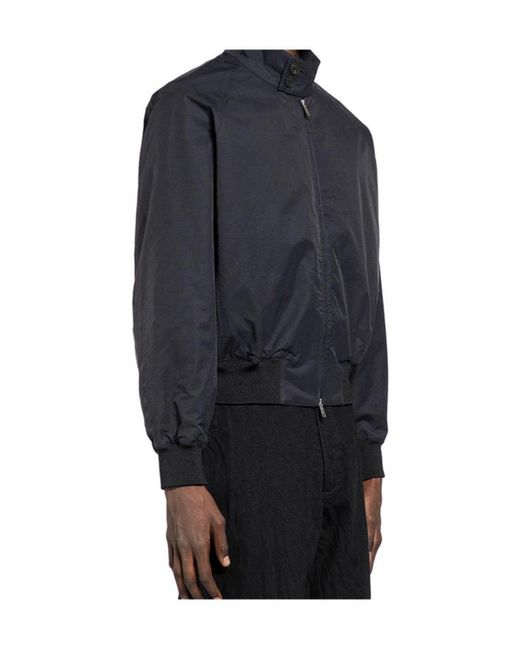 Studio Nicholson Black Stand Collar Zip Coat for men