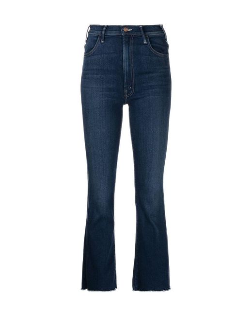Mother Blue The Hustler Cropped Jeans