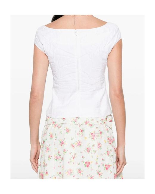 ShuShu/Tong White V-Neck Top