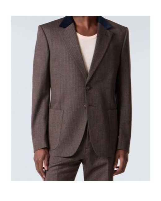 Wales Bonner Black Alto Pinstripe Wool-Blend Blazer for men