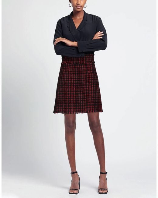 Dolce & Gabbana Purple Checked Flared Skirt