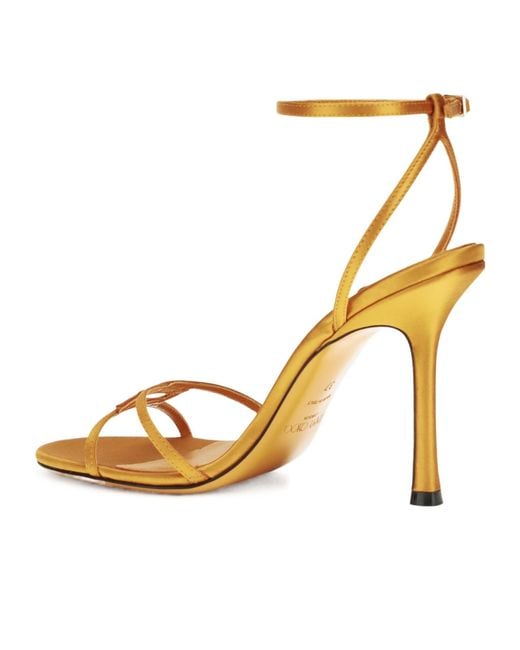 Jimmy Choo Metallic Ankle-Strap Heeled Sandals