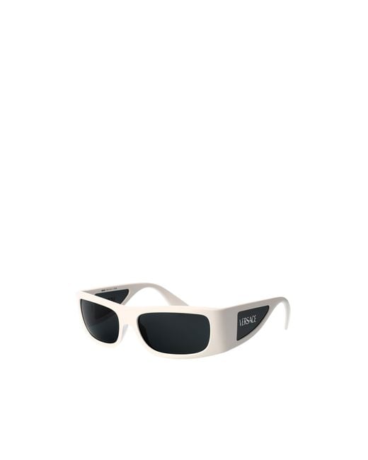 Versace White Logo Sunglasses for men
