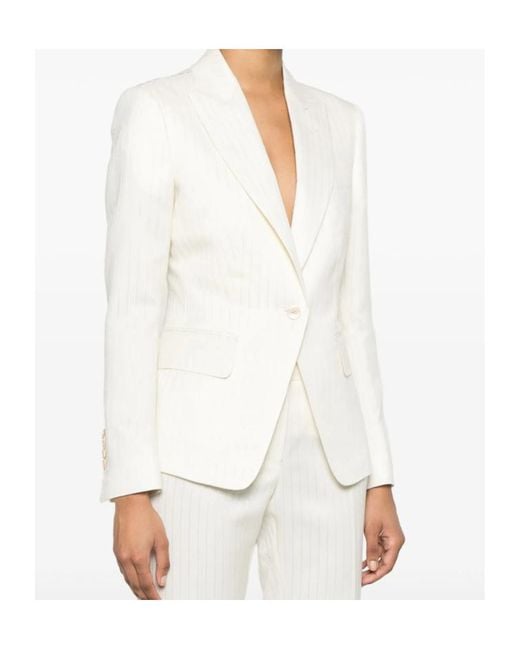 Tom Ford White Long-Sleeved Suit Jacket