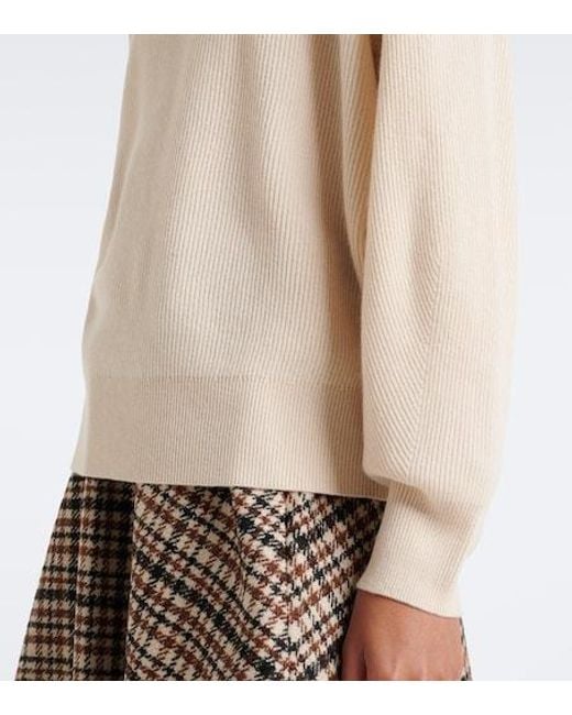 Brunello Cucinelli White Cashmere Sweater