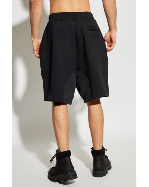DSquared² Black Drawstring Elastic Waist Shorts for men