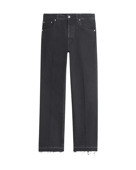 Lanvin Blue Logo Patch Straight Leg Jeans for men