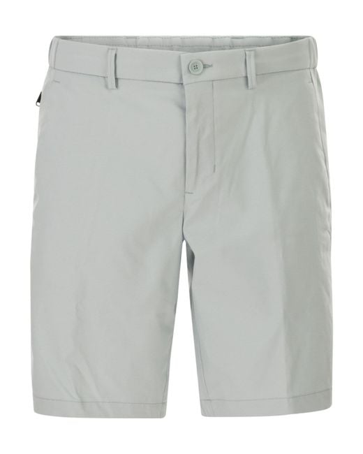 Boss Gray Boss Water-Repellent Finish Easy-Iron Shorts for men