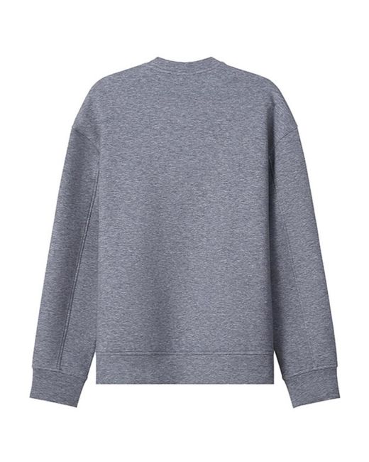 Emporio Armani Blue Logo-Print Cotton-Blend Sweatshirt for men