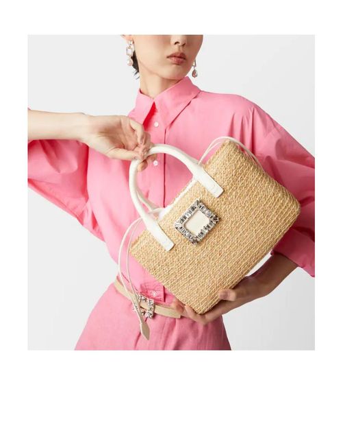 Roger Vivier Natural Viv' Skate Small Shopping Bag