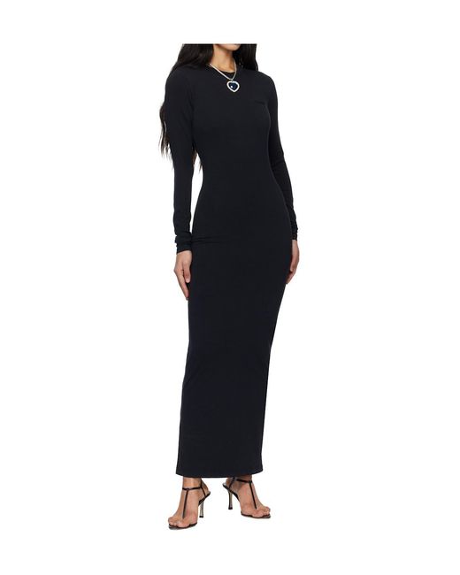 Vetements Black Long-Sleeve Maxi Dress