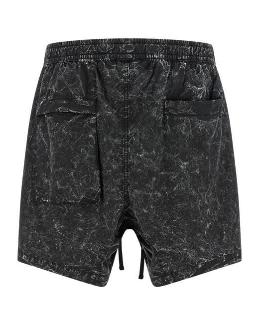 Thom Krom Black 37 Marble Effect Bermuda Shorts for men