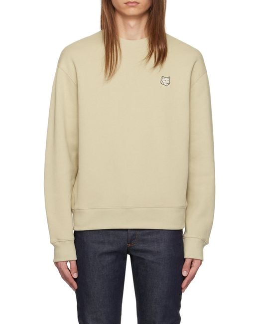Maison Kitsuné Multicolor Maison Kitsuné Bold Fox Head Patch Crewneck Sweatshirt for men