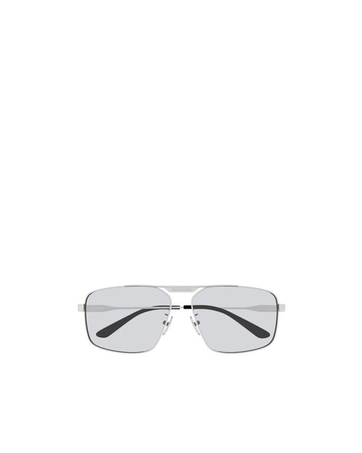 Balenciaga White Eyewear Pilot Frame Sunglasses for men
