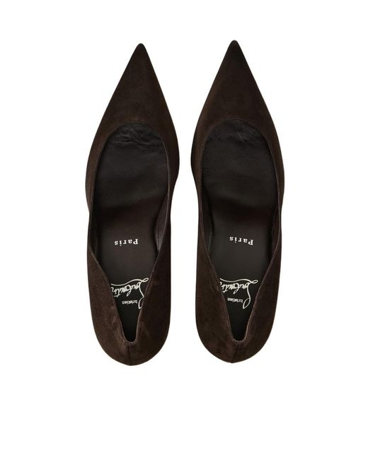 Christian Louboutin Brown Pointed Toe Lacquered Sole Stiletto Court Shoes