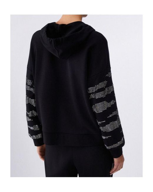 Liu Jo Black Long-Sleeve Drawstring Hoodie