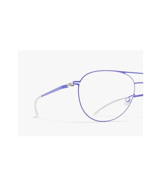 Mykita White Niken Metal-Frame Glasses