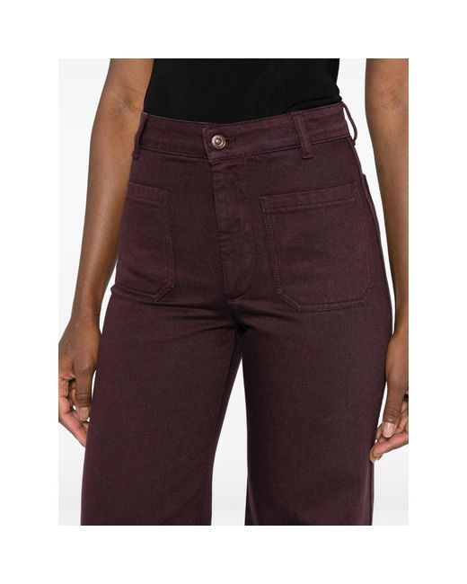 Victoria Beckham Purple Alina Straight-Leg Jeans