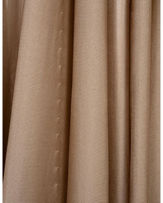 Alaïa Natural Alaïa Elasticated Waist Maxi Pleated Skirt