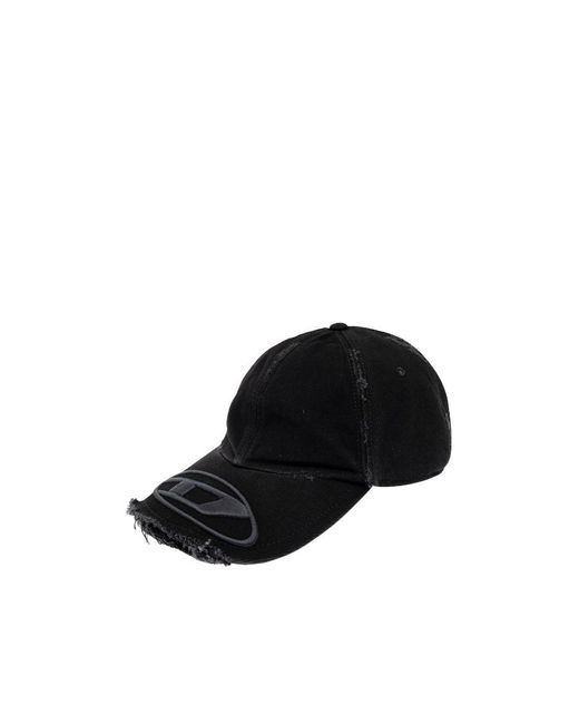 DIESEL Black C-Jarl Logo-Patch Cotton Cap for men