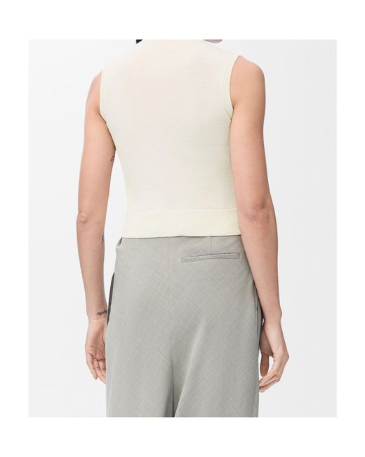 Loewe White Sleeveless Jumper