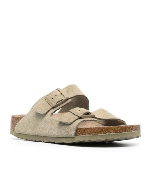 Birkenstock White Arizona Slip-On Sandals for men