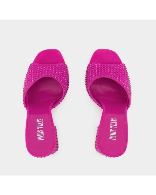Paris Texas Pink Logo High-Heeled Sandals