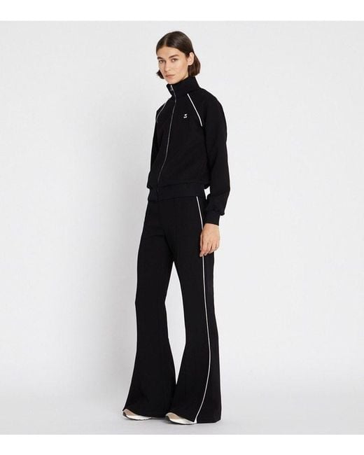 Tory Burch Black Chevron-Patch Jacket