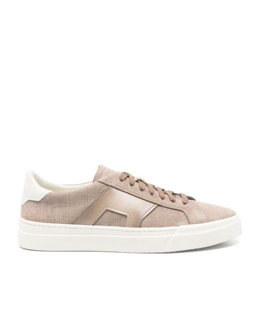 Santoni Pink Gloria Logo Low-Top Sneakers for men