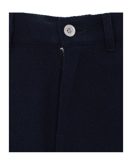 Auralee Blue Tailored Long Shorts for men